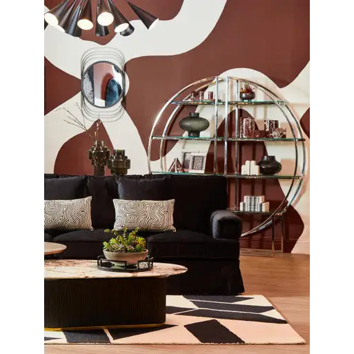 Bosie Milana Large Black and White Geometric Rug - home-textiles