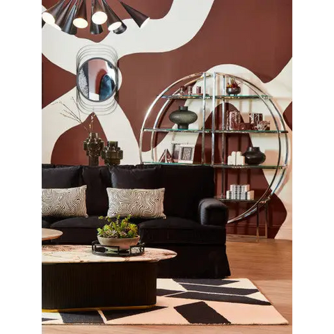 Bosie Milana Large Black and White Geometric Rug - home-textiles