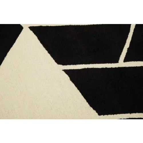 Bosie Milana Large Black and White Geometric Rug - home-textiles