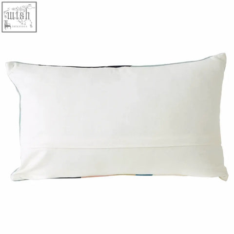 Cream-colored bosie ozella diagonal design cushion with subtle seam and soft slightly wrinkled fabric texture