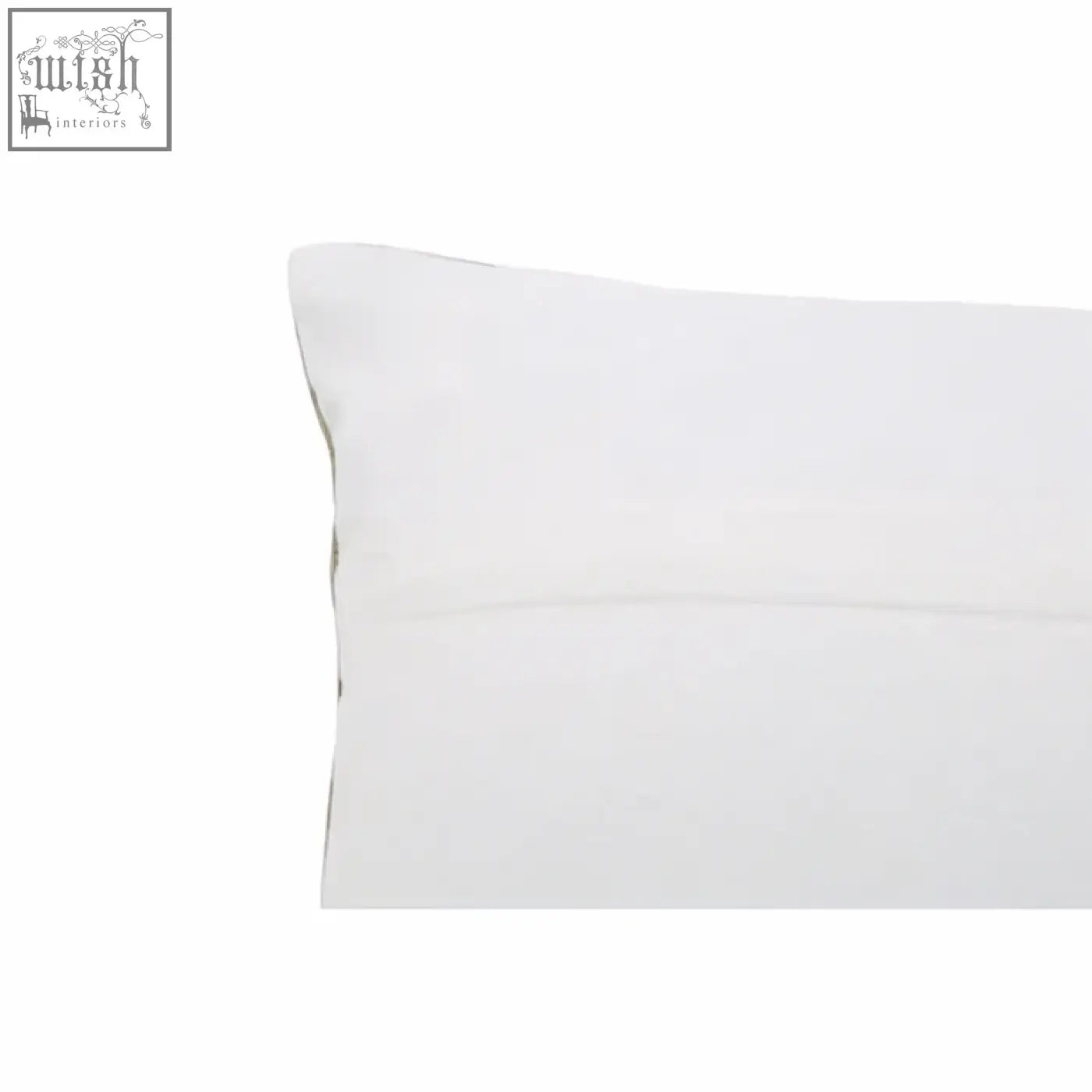 White pillowcase with smooth textured fabric finish for bosie ozella multi colour rectangular colour cushion