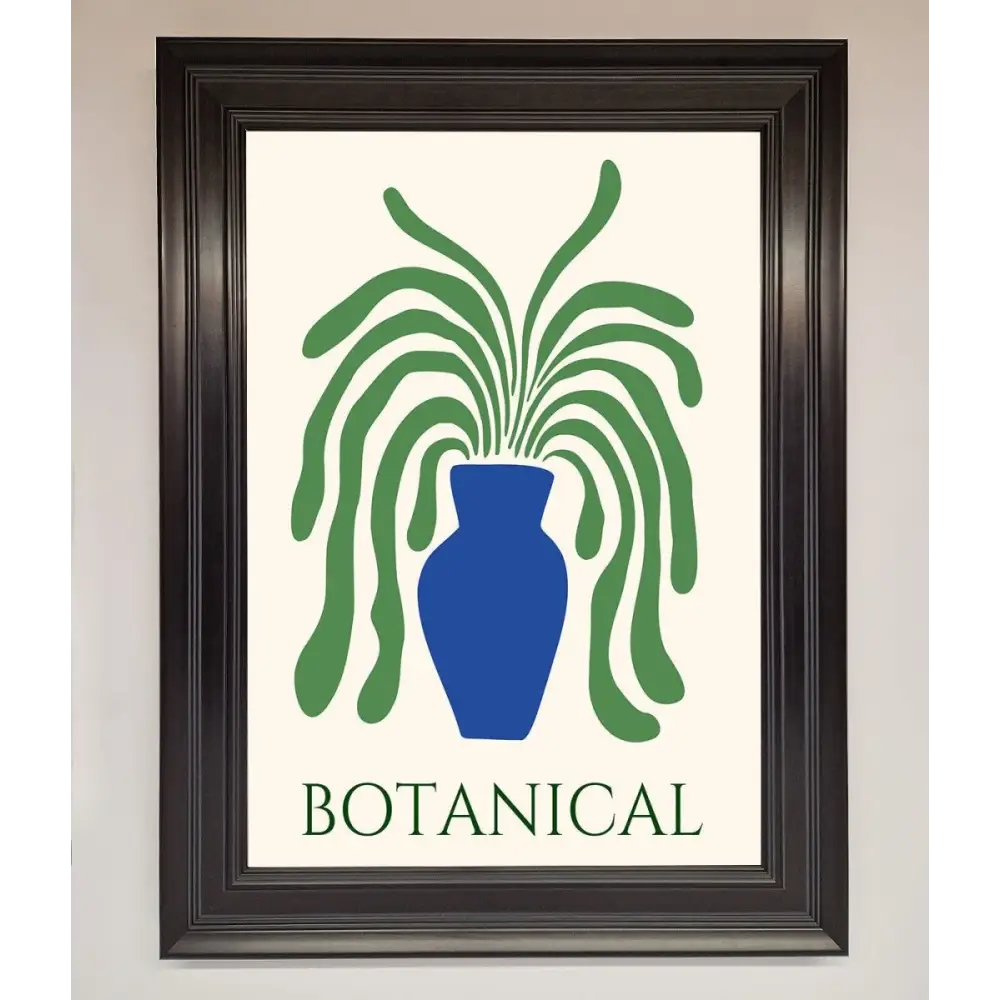 Botanical Plant Framed Wall Art - A1 (59.4 x 84.1 cm) / Matt Black - Framed Print