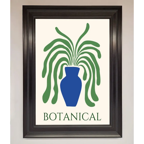 Botanical Plant Framed Wall Art - A1 (59.4 x 84.1 cm) / Matt Black - Framed Print