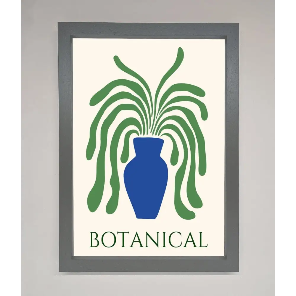 Botanical Plant Framed Wall Art - A3 (29.7 x 42 cm) / Dark Grey - Framed Print