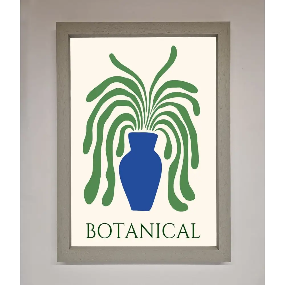 Botanical Plant Framed Wall Art - A3 (29.7 x 42 cm) / Grey - Framed Print