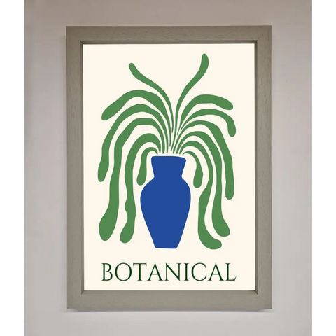 Botanical Plant Framed Wall Art - A3 (29.7 x 42 cm) / Grey - Framed Print