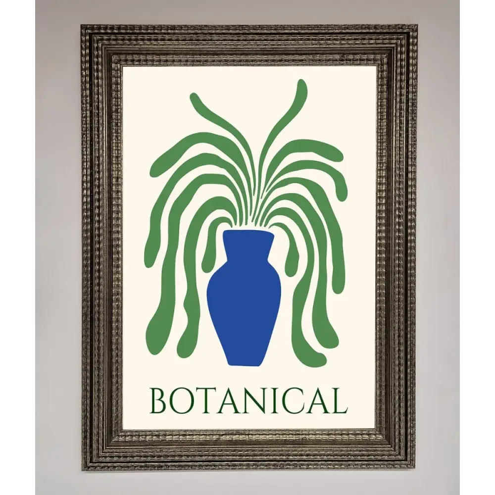 Botanical Plant Framed Wall Art - A3 (29.7 x 42 cm) / Ornate Silver - Framed Print