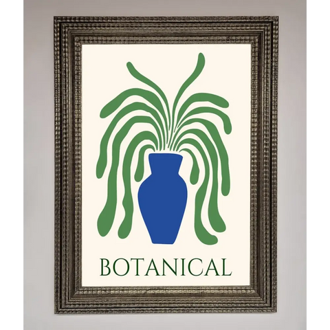 Botanical Plant Framed Wall Art - A3 (29.7 x 42 cm) / Ornate Silver - Framed Print