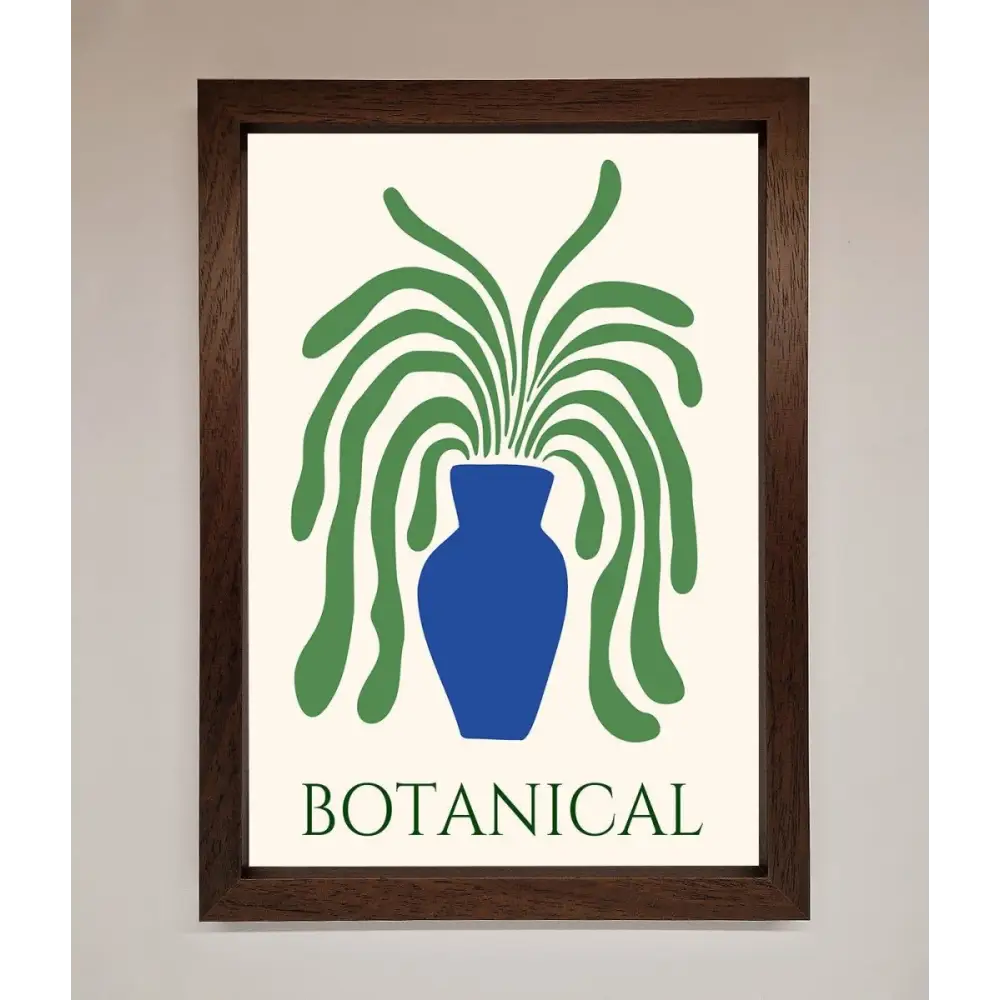 Botanical Plant Framed Wall Art - A3 (29.7 x 42 cm) / Walnut - Framed Print