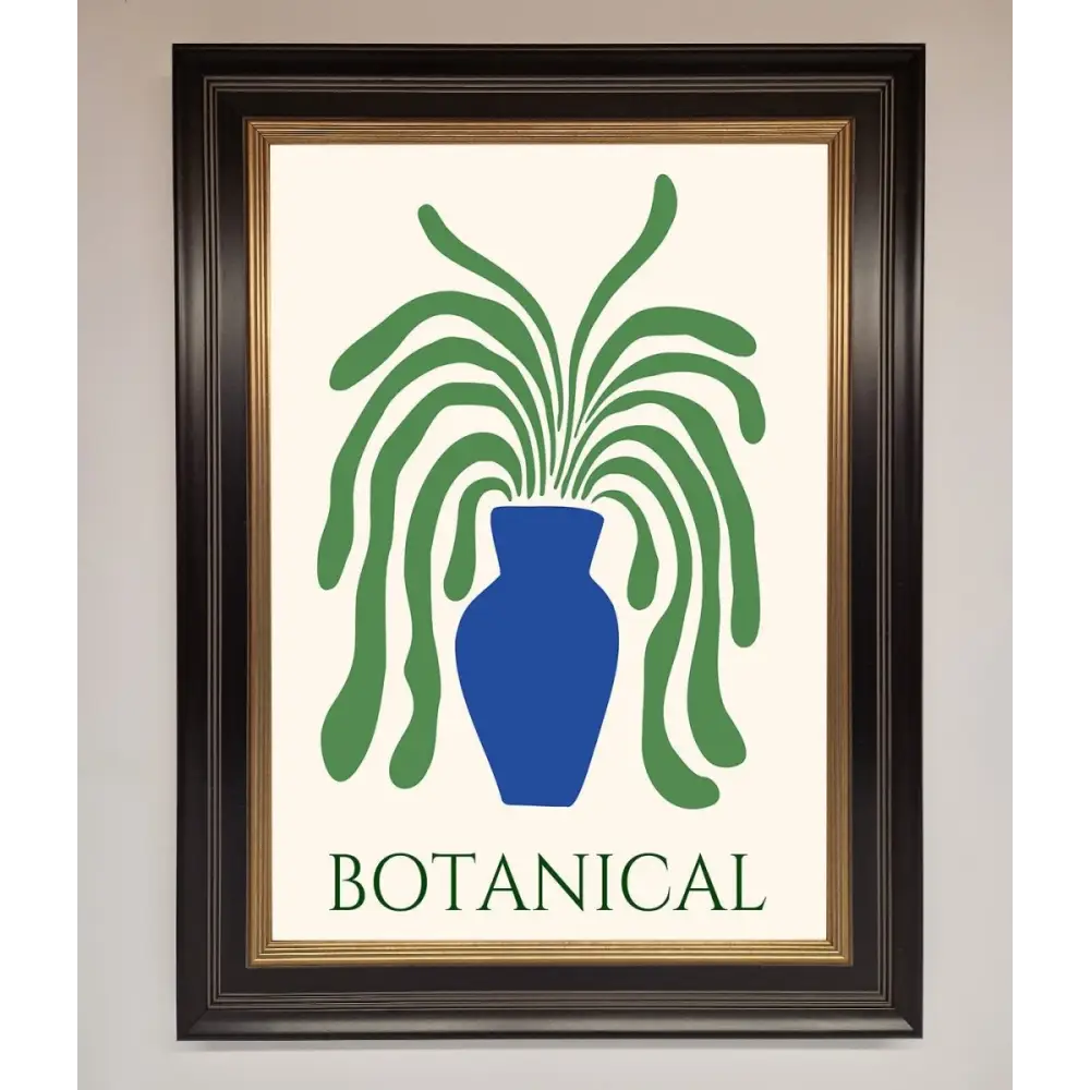 Botanical Plant Framed Wall Art - B0 (100 x 141 cm) / Black Gold - Framed Print