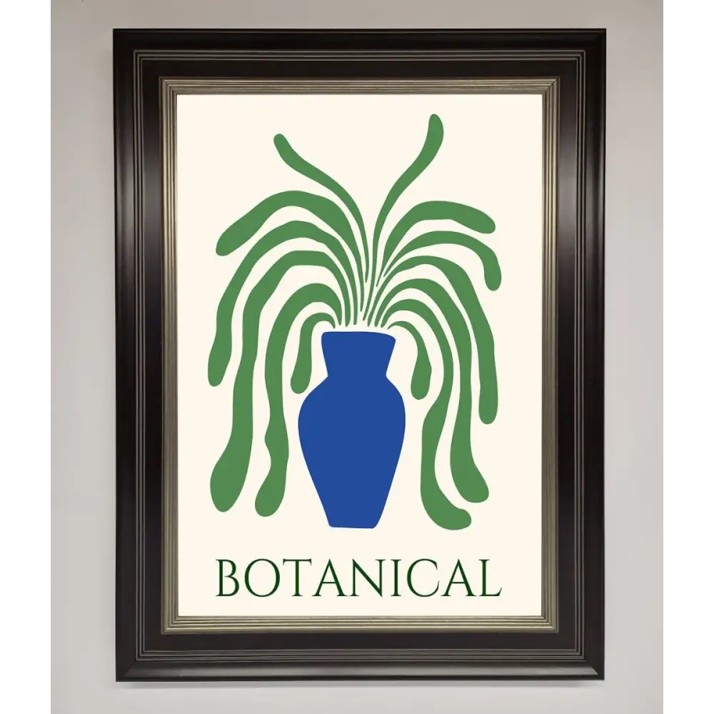 Botanical Plant Framed Wall Art - B0 (100 x 141 cm) / Black Silver - Framed Print