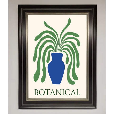 Botanical Plant Framed Wall Art - B0 (100 x 141 cm) / Black Silver - Framed Print