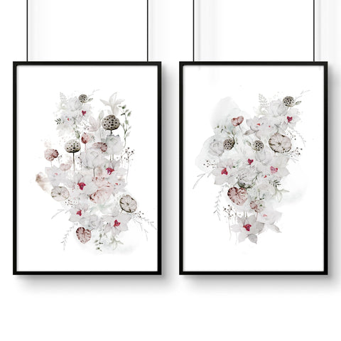 Botanicals art | Set of 2 wall art prints