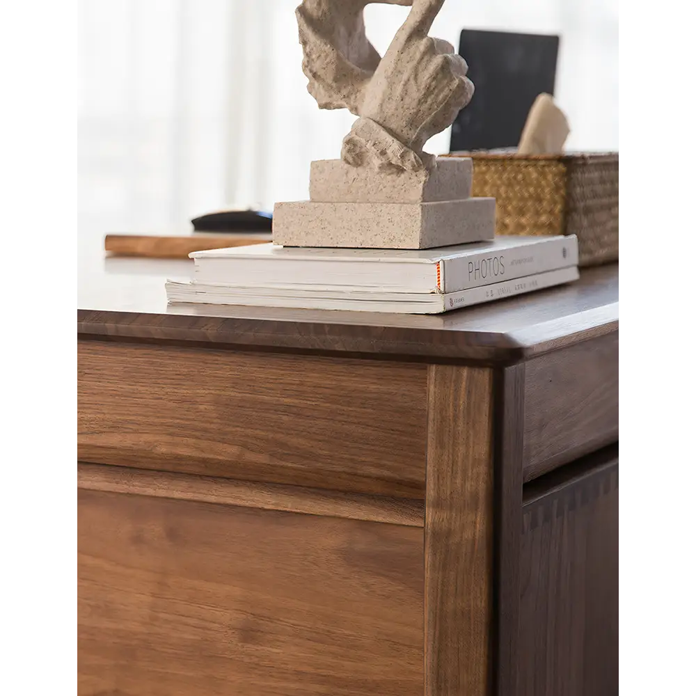 Boucher Office Desk With Storage Walnut - office desk