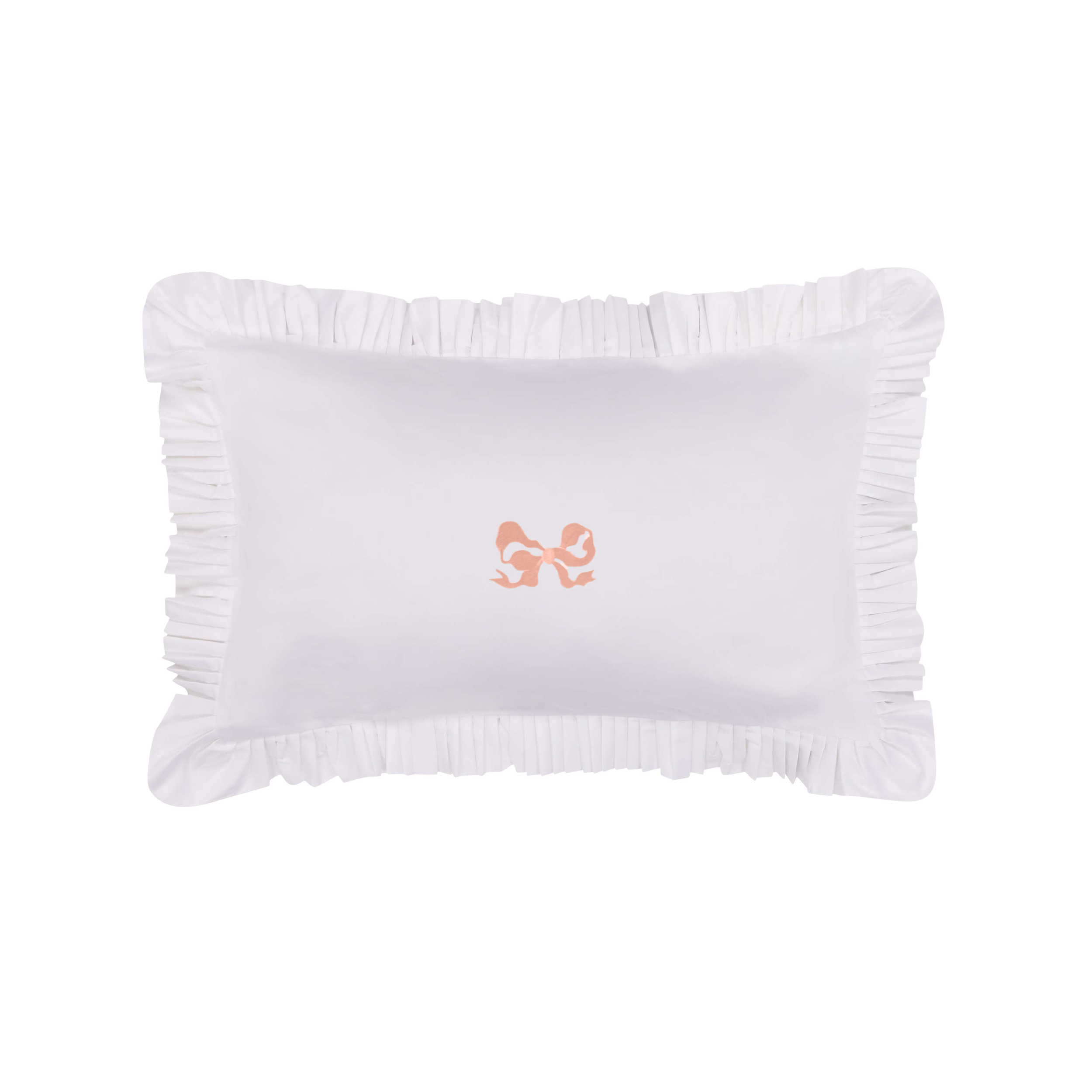 Arabella Bow Ruffle frill Pillow Case Pair