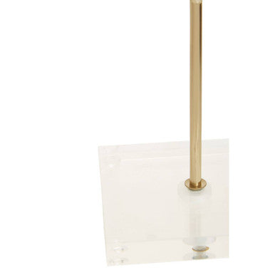Gold agate sculpture with a gold-toned metal stand and clear acrylic base from bowerbird collection