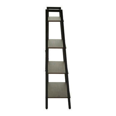 Bradbury Four Tier Dark Oak Veneer Ladder Shelf Unit
