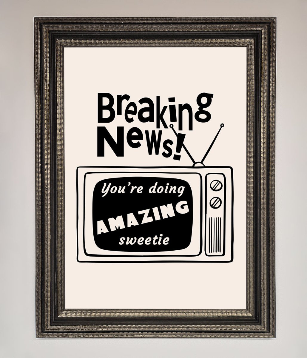 Breaking News Framed Poster