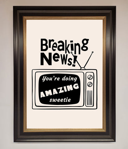 Breaking News Framed Poster