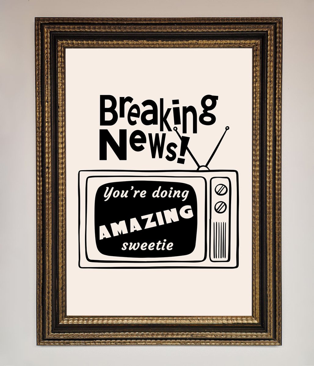 Breaking News Framed Poster