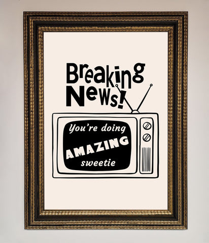 Breaking News Framed Poster