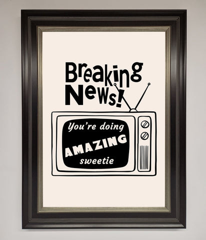 Breaking News Framed Poster