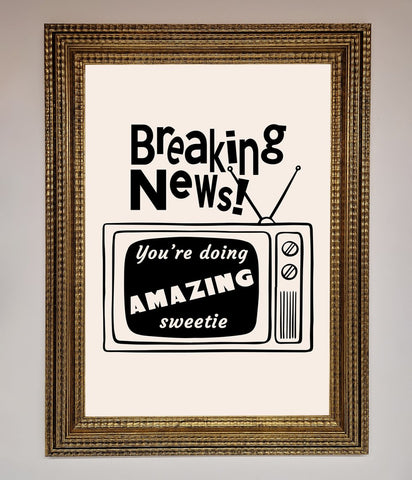 Breaking News Framed Poster
