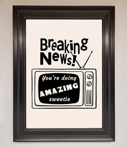 Breaking News Framed Poster