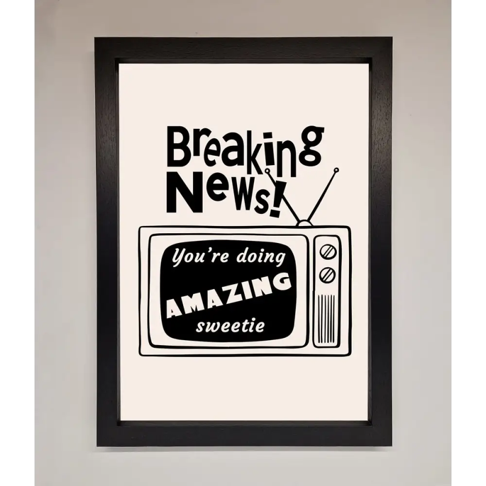 Breaking News Framed Poster - A3 (29.7 x 42 cm) / Black - Framed Print