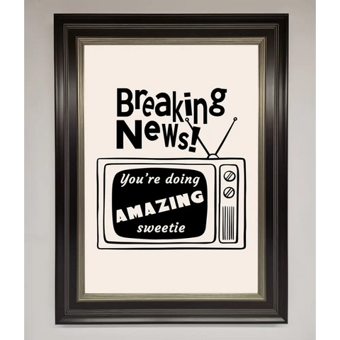 Breaking News Framed Poster - A3 (29.7 x 42 cm) / Black Silver - Framed Print