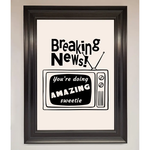 Breaking News Framed Poster - A3 (29.7 x 42 cm) / Matt Black - Framed Print