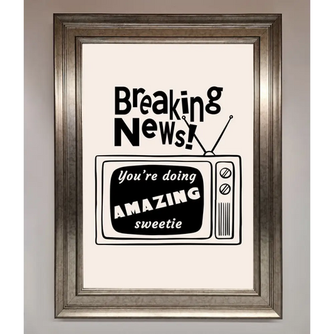 Breaking News Framed Poster - A3 (29.7 x 42 cm) / Silver - Framed Print