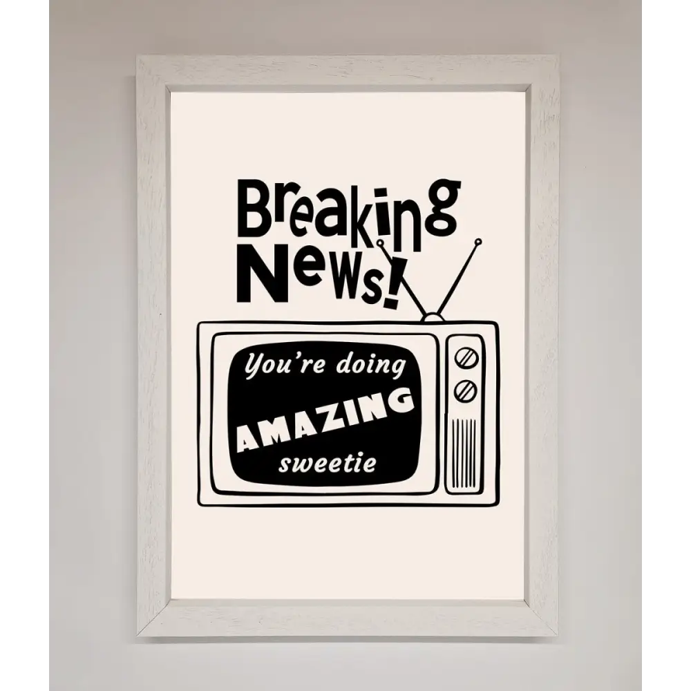 Breaking News Framed Poster - A3 (29.7 x 42 cm) / White - Framed Print