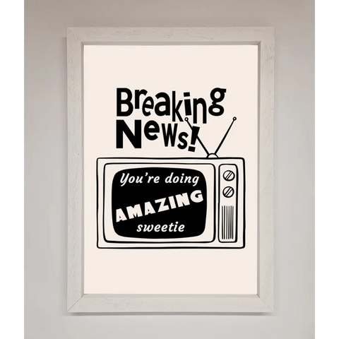 Breaking News Framed Poster - A3 (29.7 x 42 cm) / White - Framed Print