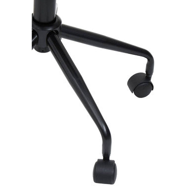Black metal base with five caster wheels of brent grey and black home office chair for home office use
