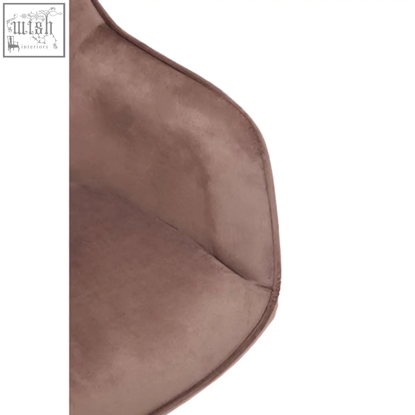 A plush taupe velvet cushion with soft texture and clean edges for the brent pink velvet home office chair