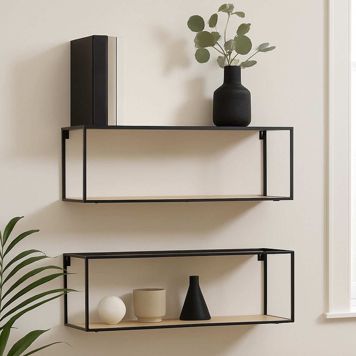 Brixton Set of 2 Cuboid Wall Shelf