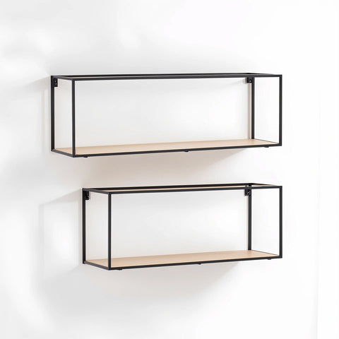 Brixton Set of 2 Cuboid Wall Shelf