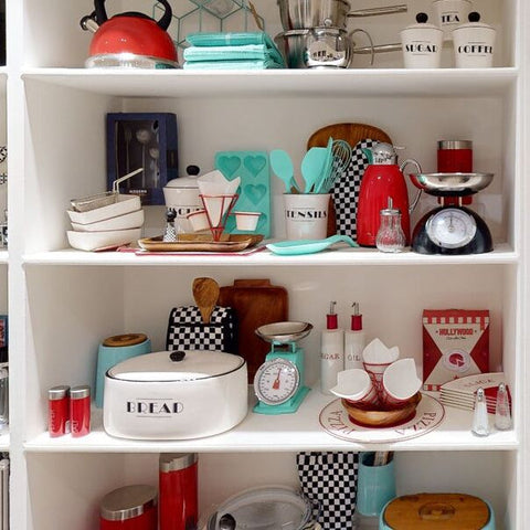 White ceramic bread bin with black bread lettering from the broadway bread bin collection for kitchen storage