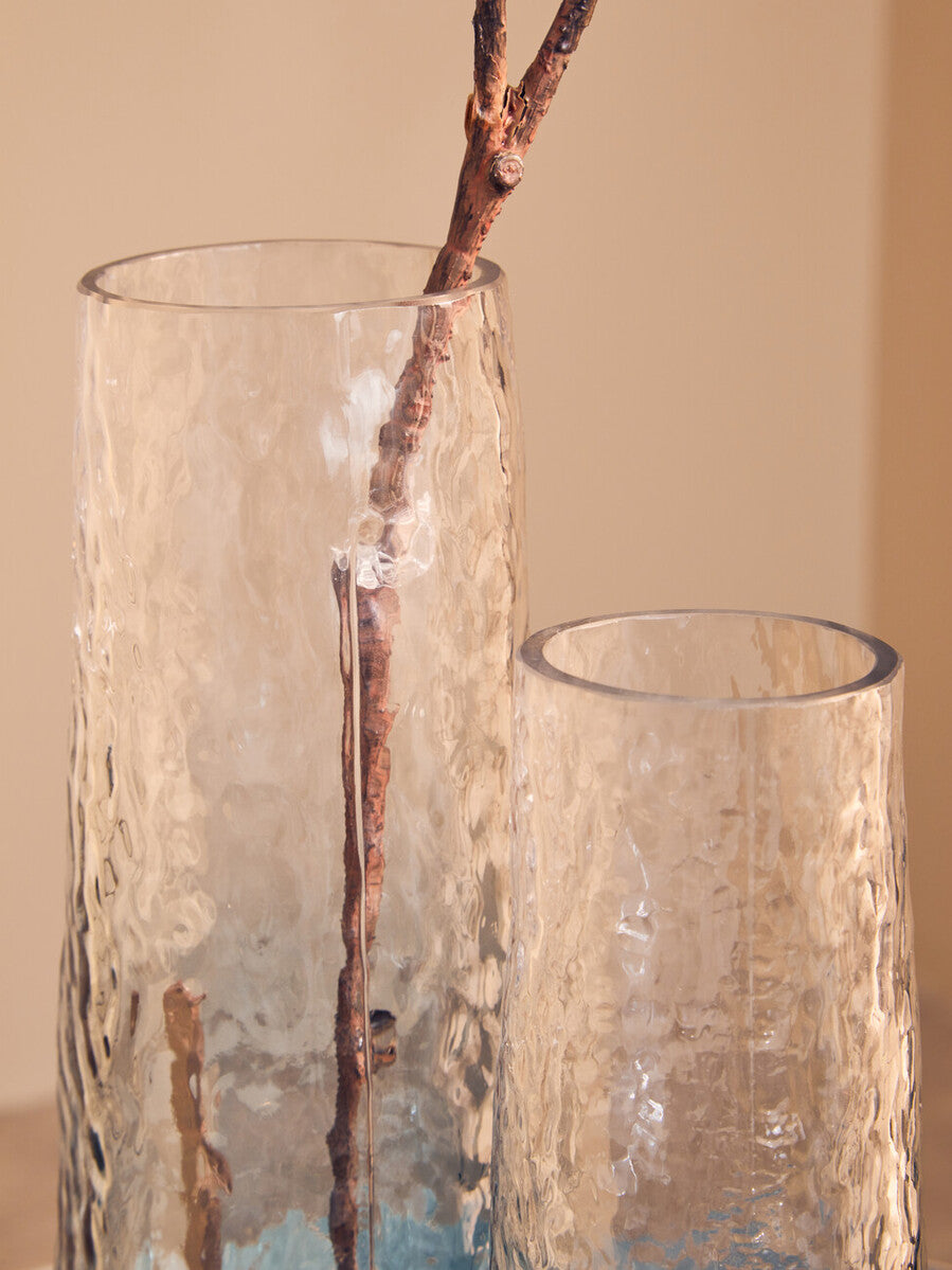 Brock Small Blue Ombre Glass Vase