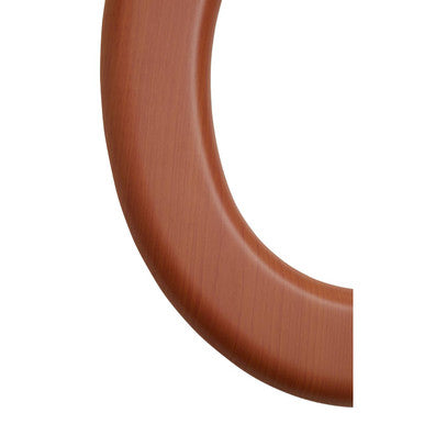 Brooks antique brown toilet seat with terracotta curved decorative molding and smooth matte finish for bathroom use