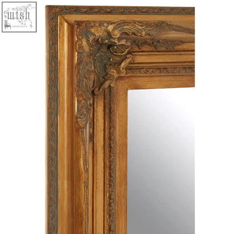 Golden ornate brussels baroque rectangular antique gold wall mirror frame with intricate baroque rectangular antique carvings