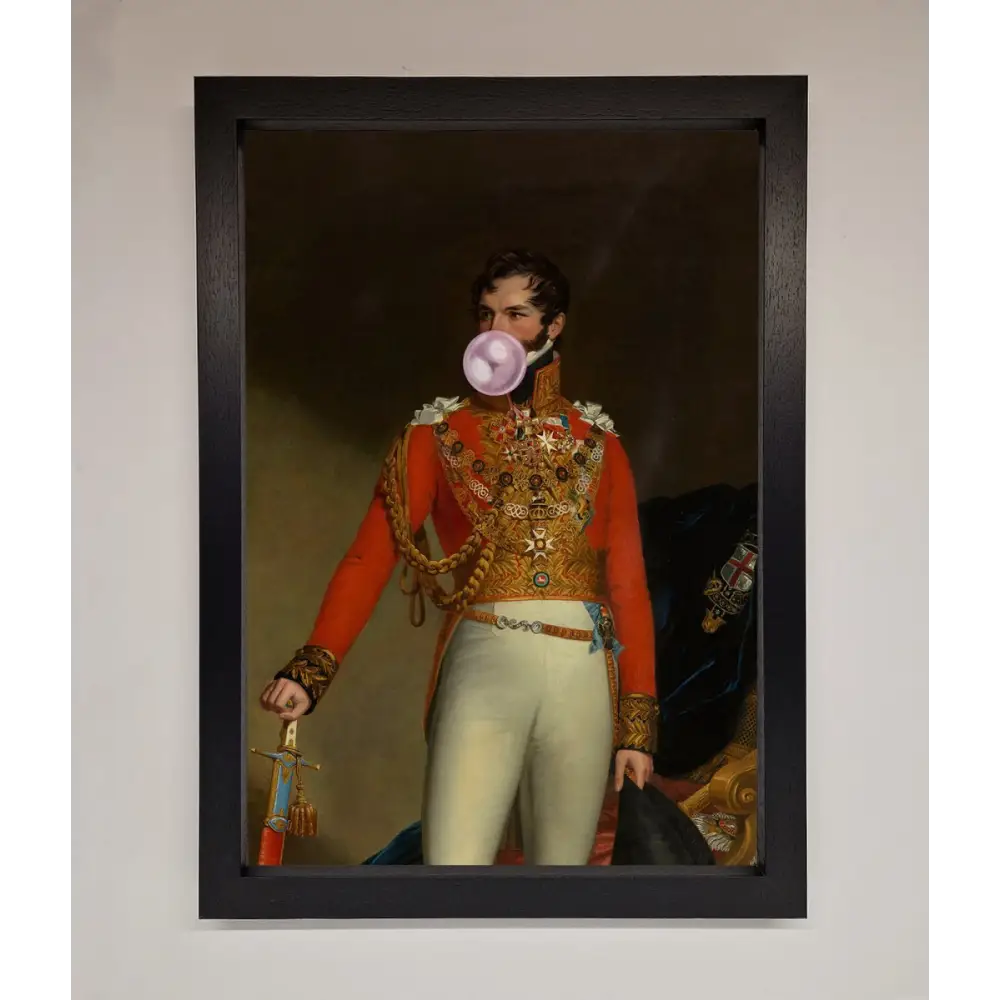 Bubble Gum Admiral Framed Wall Art - A3 (29.7 x 42 cm) / Black - Framed Print