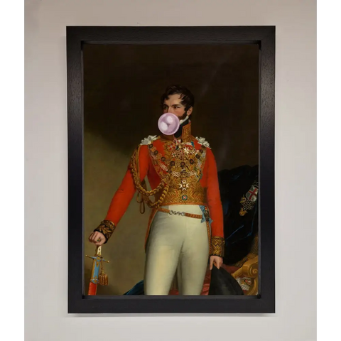 Bubble Gum Admiral Framed Wall Art - A3 (29.7 x 42 cm) / Black - Framed Print