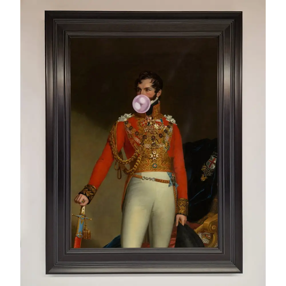 Bubble Gum Admiral Framed Wall Art - A3 (29.7 x 42 cm) / Matt Black - Framed Print