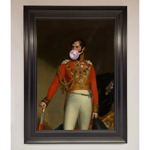 Bubble Gum Admiral Framed Wall Art - A3 (29.7 x 42 cm) / Matt Black - Framed Print