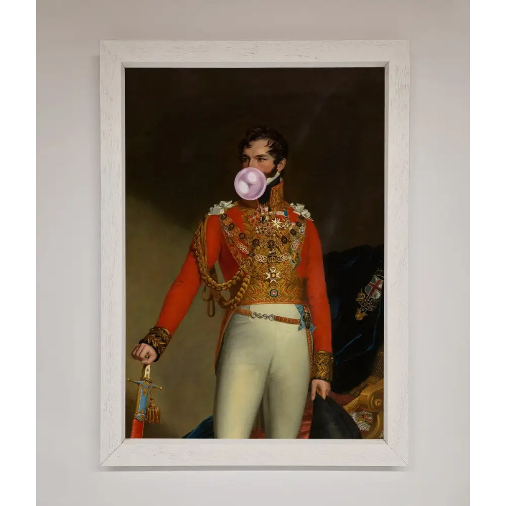 Bubble Gum Admiral Framed Wall Art - A3 (29.7 x 42 cm) / White - Framed Print