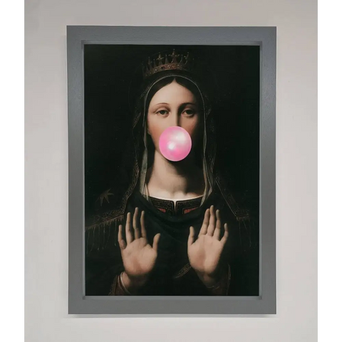 Bubble Gum Renaissance Framed Print - A3 (29.7 x 42 cm) / Dark Grey - Framed Print