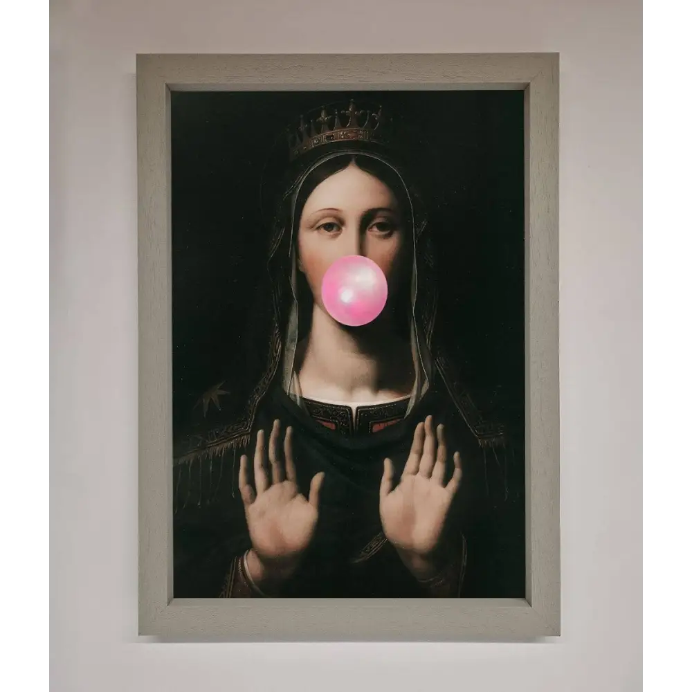 Bubble Gum Renaissance Framed Print - A3 (29.7 x 42 cm) / Grey - Framed Print