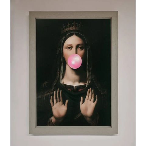Bubble Gum Renaissance Framed Print - A3 (29.7 x 42 cm) / Grey - Framed Print